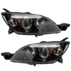 Mazda 3 Headlight Assemblies - ORACLE Lighting - SMD Pre-Assembled Halogen Style - White - `04-`09
